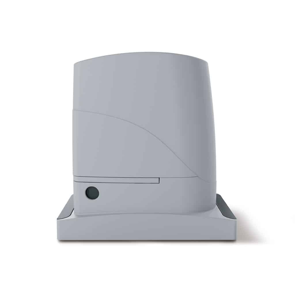 KingGates Dynamos XL nagy teljesítményű tolókapu motor acél fogasléccel, ipari úszókapu szerkezetre telepítve a TEMA által.